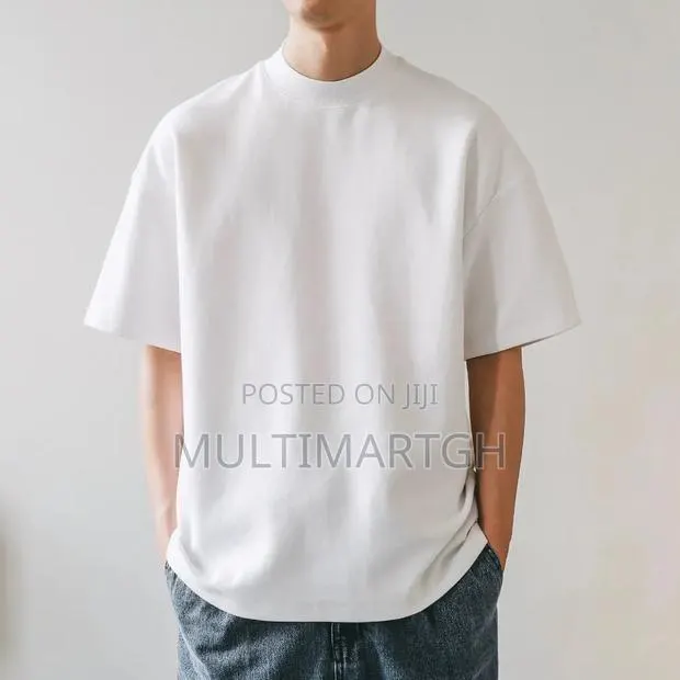 Men's Heavyweight 400g White Cotton T-Shirt · Photo 1