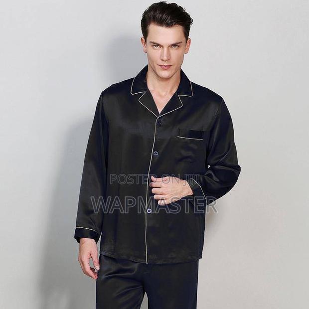 Long Sleeves 100% SILK PAJAMAS - Men Women Sleep / Lounge · Photo 4