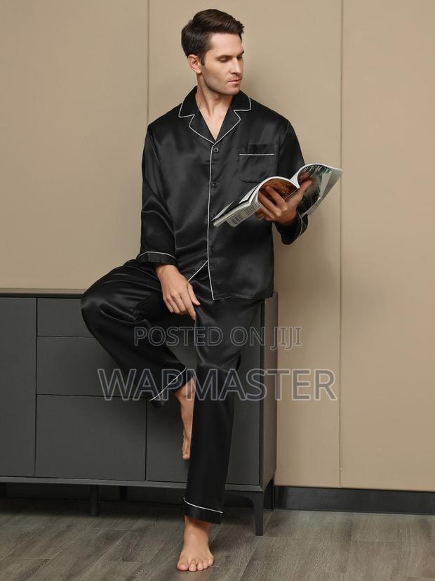 Long Sleeves 100% SILK PAJAMAS - Men Women Sleep / Lounge · Photo 2