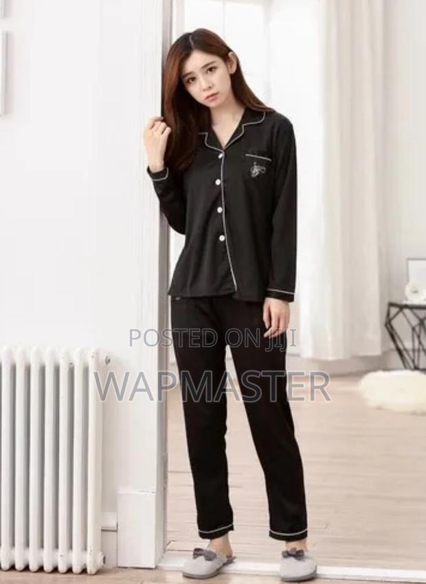 Long Sleeves 100% SILK PAJAMAS - Men Women Sleep / Lounge · Photo 3
