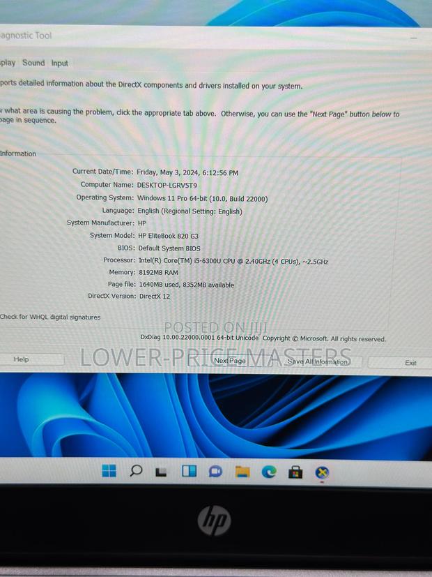 New Laptop HP EliteBook 820 G3 8GB Intel Core I5 SSD 256GB · Photo 5