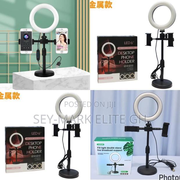 Desktop Ring Light With Double Holder · Photo 1
