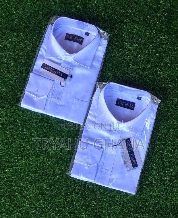 Shop Original Quality Men's East Shark Plain White Shirts · Photo 2