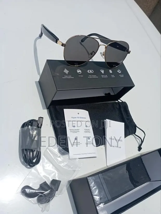Aurasun AI Smart Audio Glasses Aviator-Style Set · Photo 1