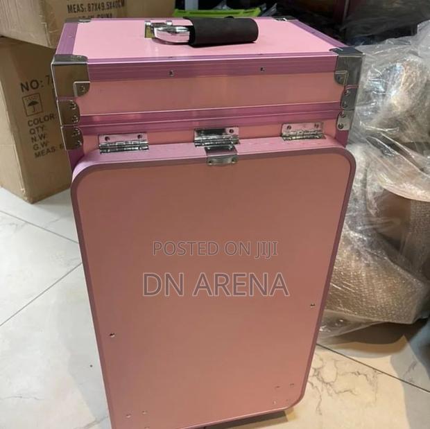 Rolling Makeup Train Case With Manicure Table, 4 Drawers,S · Photo 2