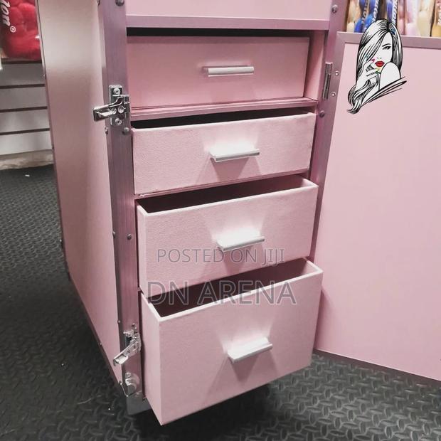 Rolling Makeup Train Case With Manicure Table, 4 Drawers,S · Photo 3