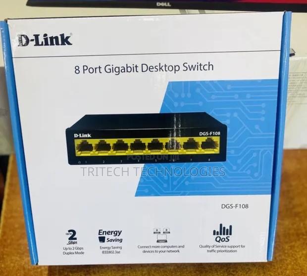 D-Link DGS-F108 8 Port 100/1000mbps Unmanaged GIGABIT Switch · Photo 1