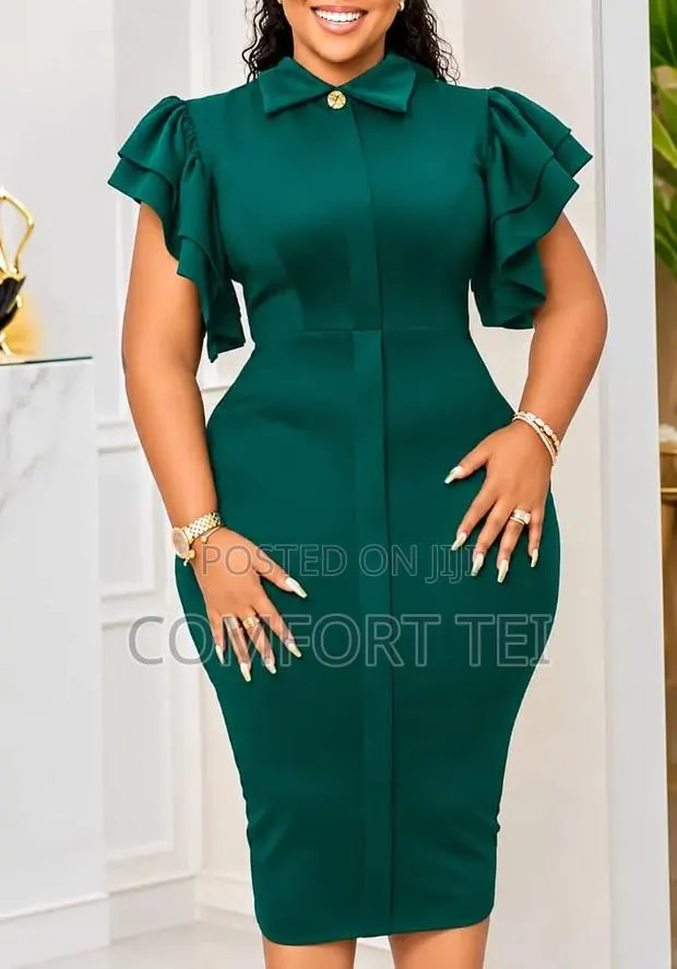Ladies Shirt Style Midi Dress · Photo 1