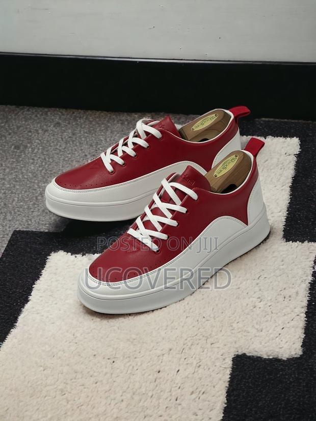 Timberland Red And White Leather Sneakers · Photo 1