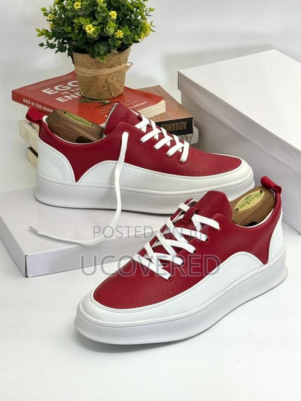 Timberland Red And White Leather Sneakers · Photo 3