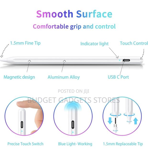 Stylus Pen for iPad (Apple Pencil) and Android Tablets · Photo 5
