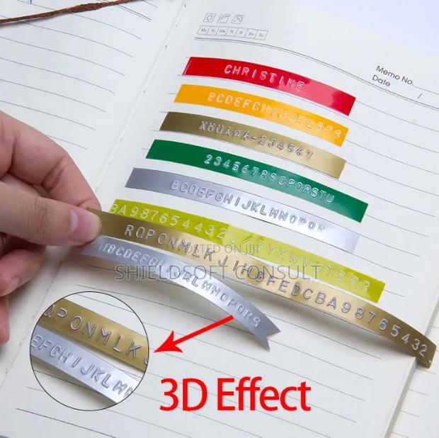 3D Embossing Tape Sticker Label for Dymo, Cidy, Motex 9mmx3m · Photo 2
