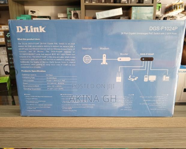 D-Link 24 Port Gigabit Unmanaged Poe Switch DGS-F1024p · Photo 2