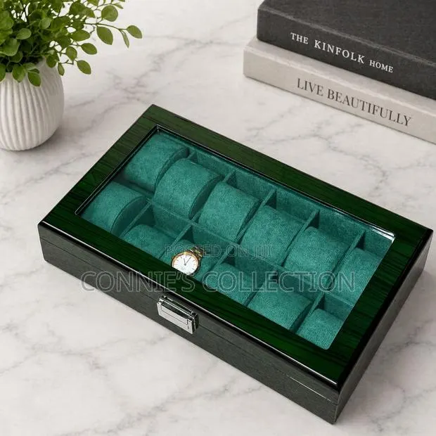 Glass Wood Watch Storage Box(4,8,10,12,15 Slots)Check Description · Photo 1