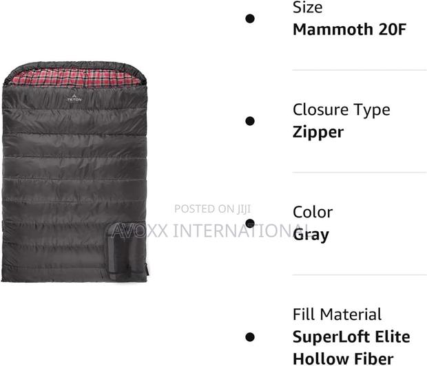TETON Mammoth, 20 Degree and 0 Degree Sleeping Bags, Double · Photo 6