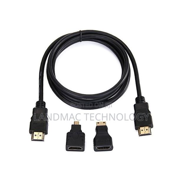 3-in-1 Hdmi Cable With Micro and Mini Adapter - 1.5 Metres - · Photo 2