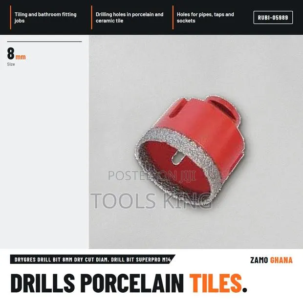 Drygres Drill Bit 8Mm Dry Cut Diam. Drill Bit Superpro M1 - RUBI-05989 · Photo 1