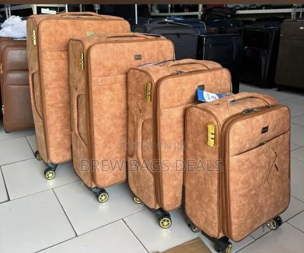 Premium Quality 4set Suede Thick Leather Traveling Bag. · Photo 1