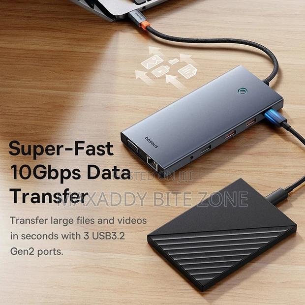 Baseus Usb Type C To Hdmi-compatible Hub Adapter 13-in-1 · Photo 3