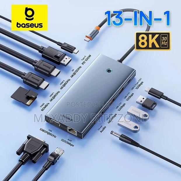 Baseus Usb Type C To Hdmi-compatible Hub Adapter 13-in-1 · Photo 1