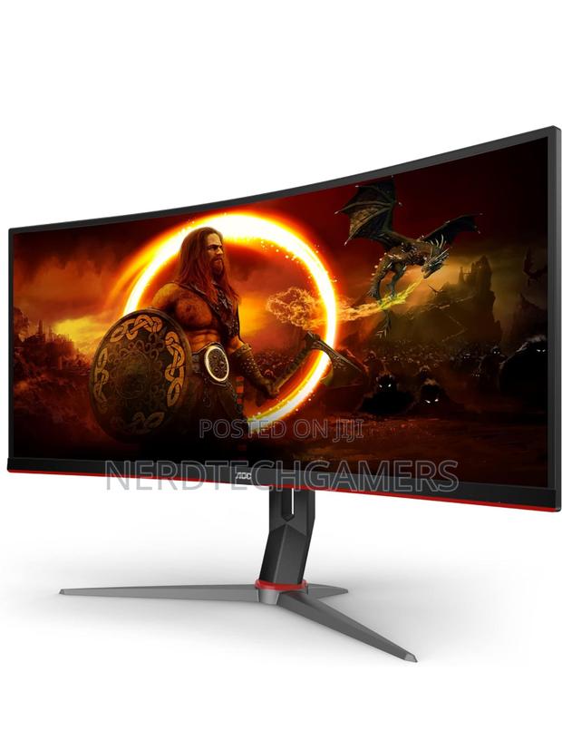AOC CU34G2X 34" Curved Frameless Immersive Gaming Monitor, · Photo 3