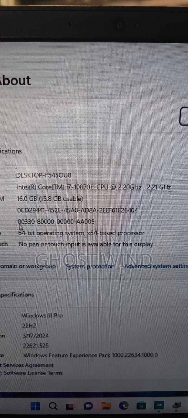 Laptop Dell G5 16GB Intel Core I7 SSD 512GB · Photo 3