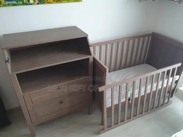 Brand: IKEA Ikea SUNDVIK Cot, 60x120 Cm, Grey Brown · Photo 1
