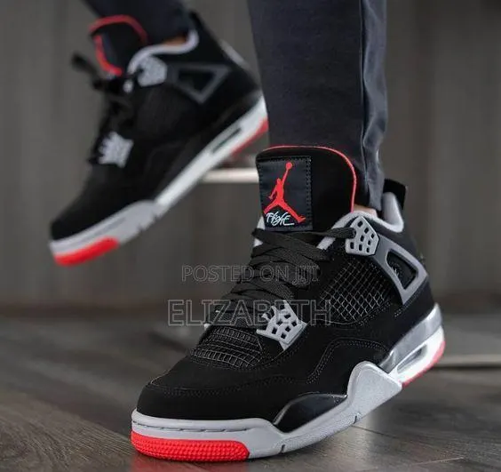 Nike Air Jordan 4 Retro- "Bred" (Black Cement) · Photo 1