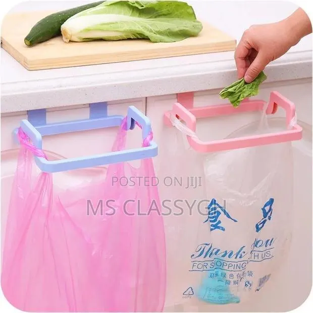Trash Rack Storage Garbage Bag Holder Cupboard Door Back Bag · Photo 1