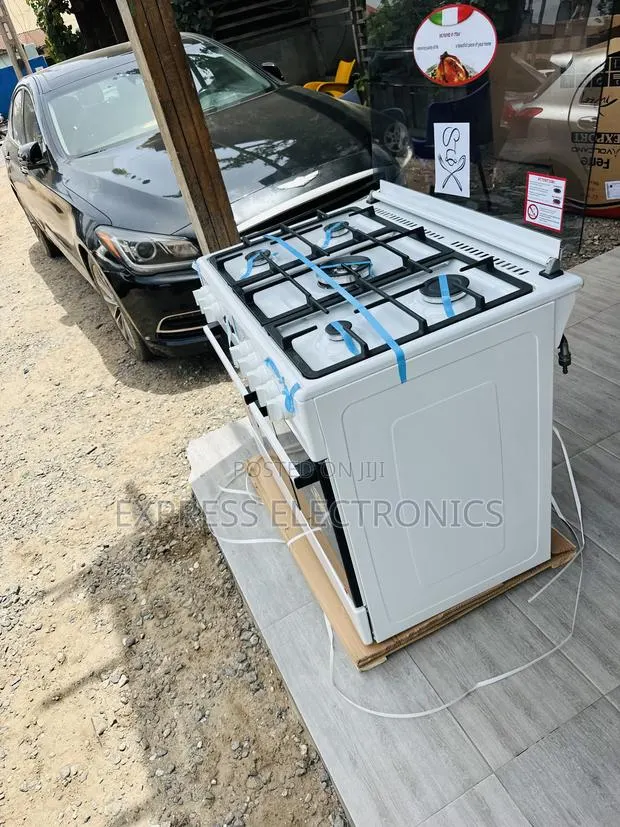 5burner Gas Cooker Oven Grill Rotisserie 60/90 Midea Tech White · Photo 1