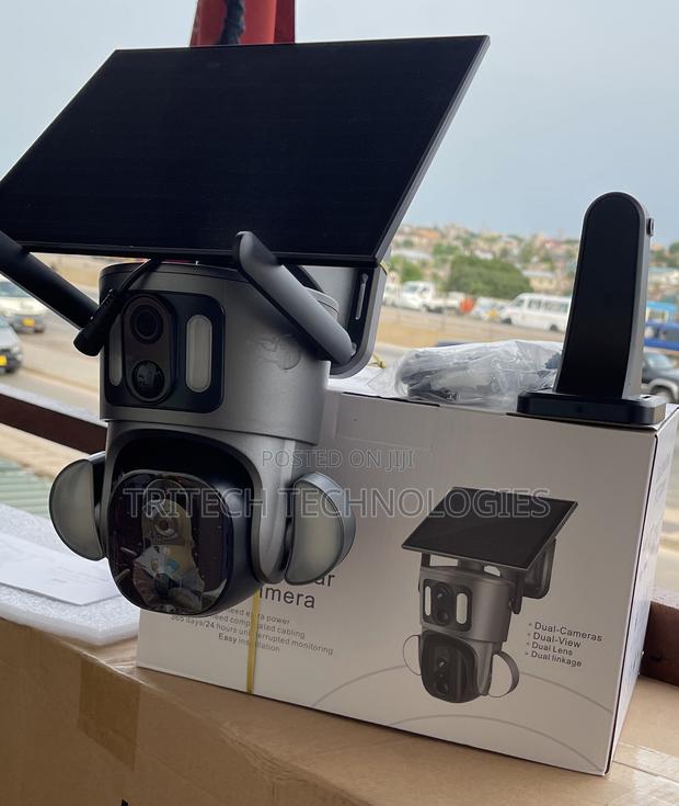 4g Dual Lens Solar PTZ Camera Floodlights (4mp) Ubox App · Photo 3
