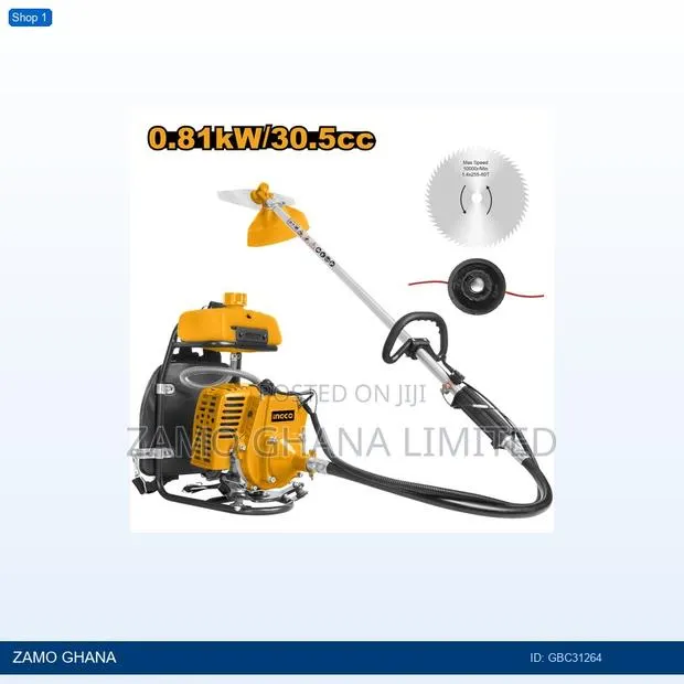 Gasoline Grass Trimmer and Bush Cutter 0.81kw - Gbc31264 · Photo 1