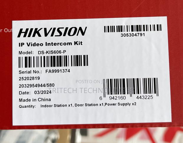 Hikvision IP Video Intercom With Outdoor Shade DS-KIS606-P · Photo 2