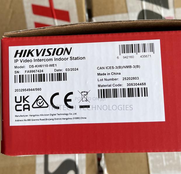 Hikvision IP Indoor Mini Screen 5inches Ds-Kh6110-We1 · Photo 3