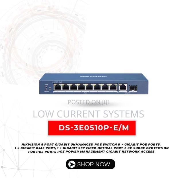 Hikvision 8 Port Gigabit Unmanaged Poe Switch 8 × Gigbit Poe · Photo 1