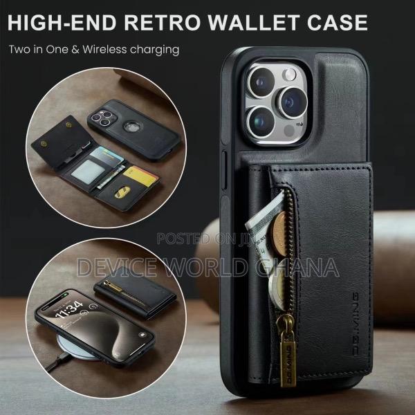 Dgming Leather Wallet Back Case for iPhone 15promax 15pro 15 · Photo 4