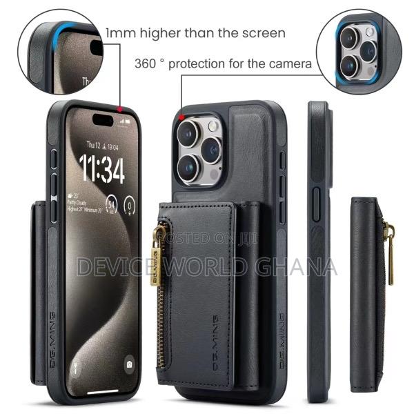 Dgming Leather Wallet Back Case for iPhone 15promax 15pro 15 · Photo 8