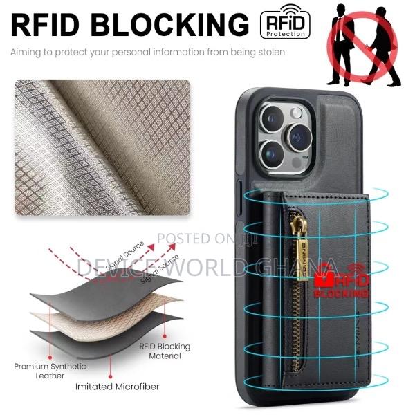 Dgming Leather Wallet Back Case for iPhone 15promax 15pro 15 · Photo 7