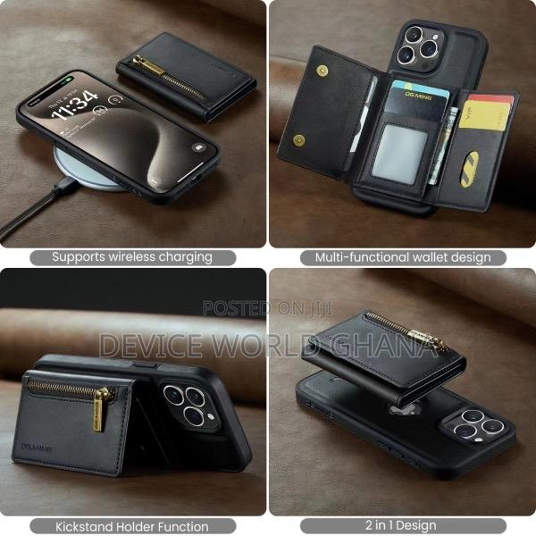 Dgming Leather Wallet Back Case for iPhone 15promax 15pro 15 · Photo 6