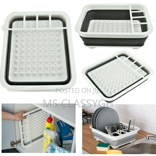 Foldable Dish Rack Storage Holder Drainer Bowl Tableware Por · Photo 1