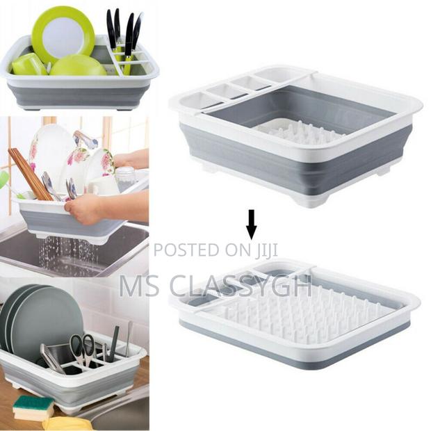 Foldable Dish Rack Storage Holder Drainer Bowl Tableware Por · Photo 2