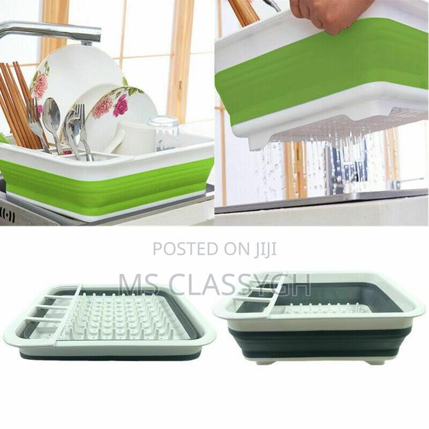 Foldable Dish Rack Storage Holder Drainer Bowl Tableware Por · Photo 3