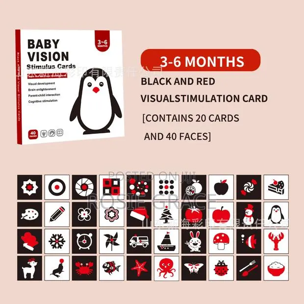 4 Set Vision Stimulation Cards From Baby to Toddler · Photo 3