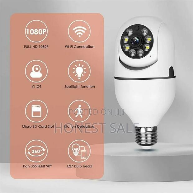 360° Light Bulb Camera Night Smart Home Wireless Security · Photo 3