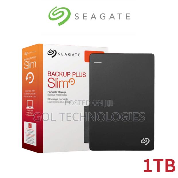 Seagate 1 Tb External Hard Disk Drives Backup Plus Slim · Photo 1