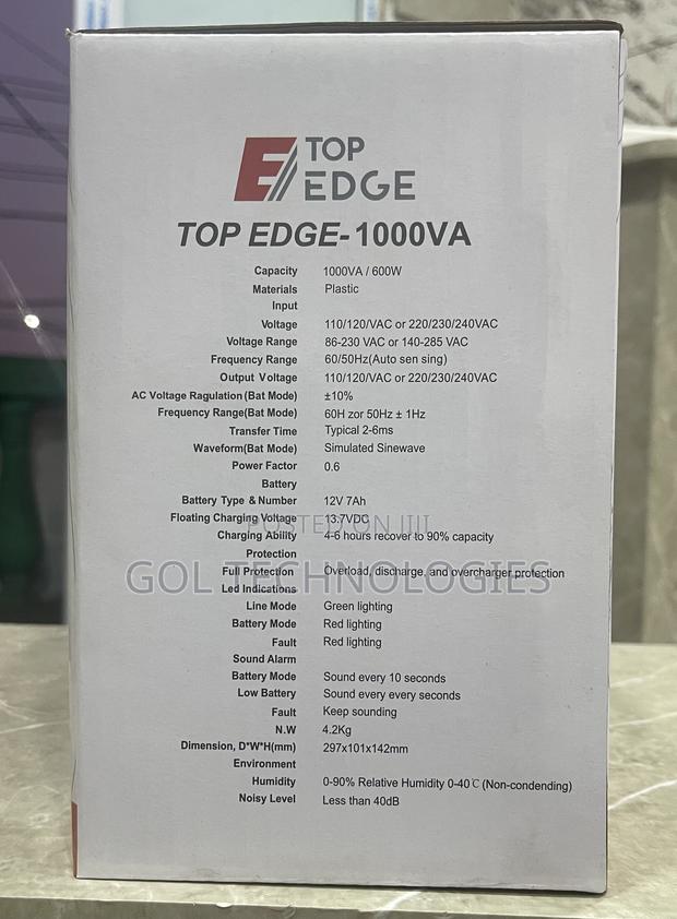 Top Edge-1000va (1kva) UPS With Automatic Voltage Regulator · Photo 2