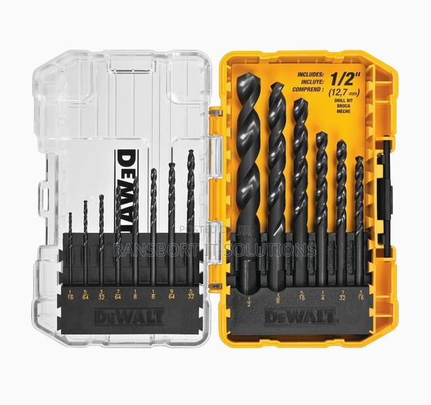 Dewalt Drill Bit Set, 3-flats,14-piece, For Plastic, Wood And Metal · Photo 2