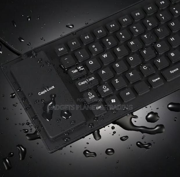 Waterproof Silicone Foldable USB Keyboard Full Size - Black · Photo 8