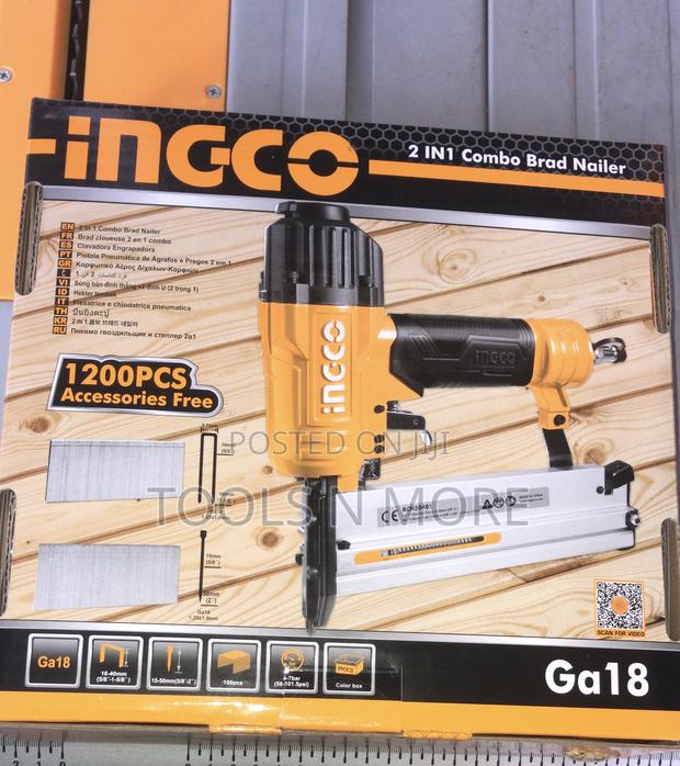 INGCO 2 In 1 Combo Air Brad Nailer · Photo 1
