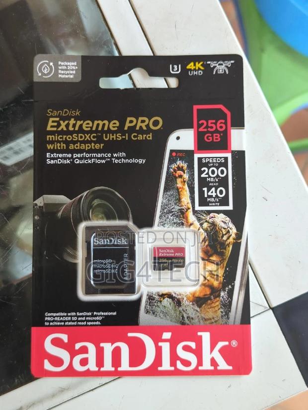 Sandisk Extreme Pro 256gb 200mbps Micro Sd Card · Photo 1
